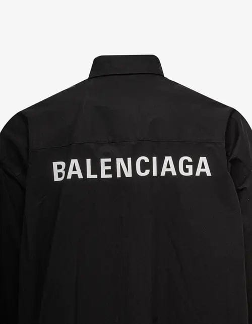 Balenciaga Black Logo Oversized Shirt