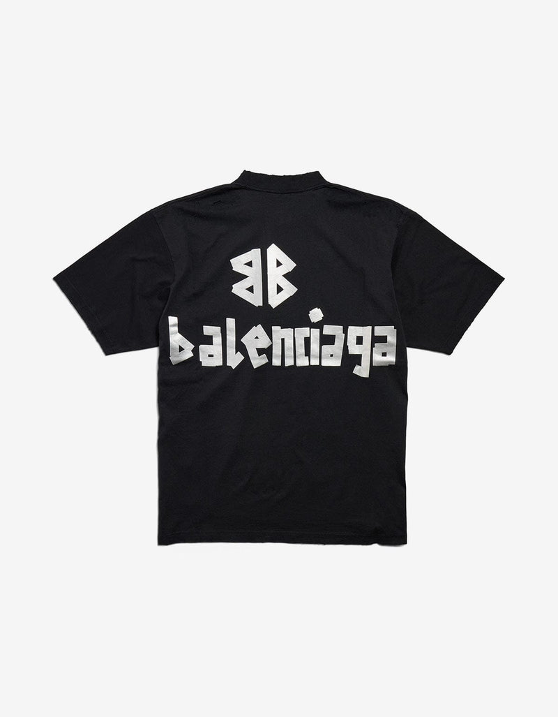 Balenciaga Black New Tape Type Medium Fit T-Shirt