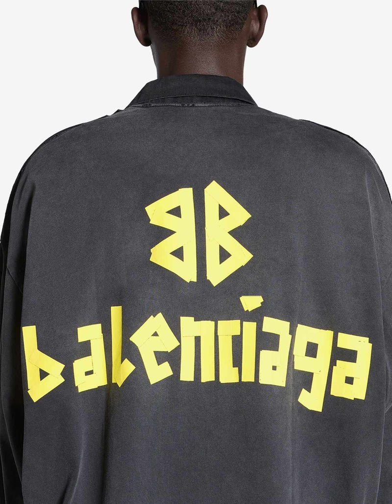 Balenciaga Black Oversized Hybrid Jacket