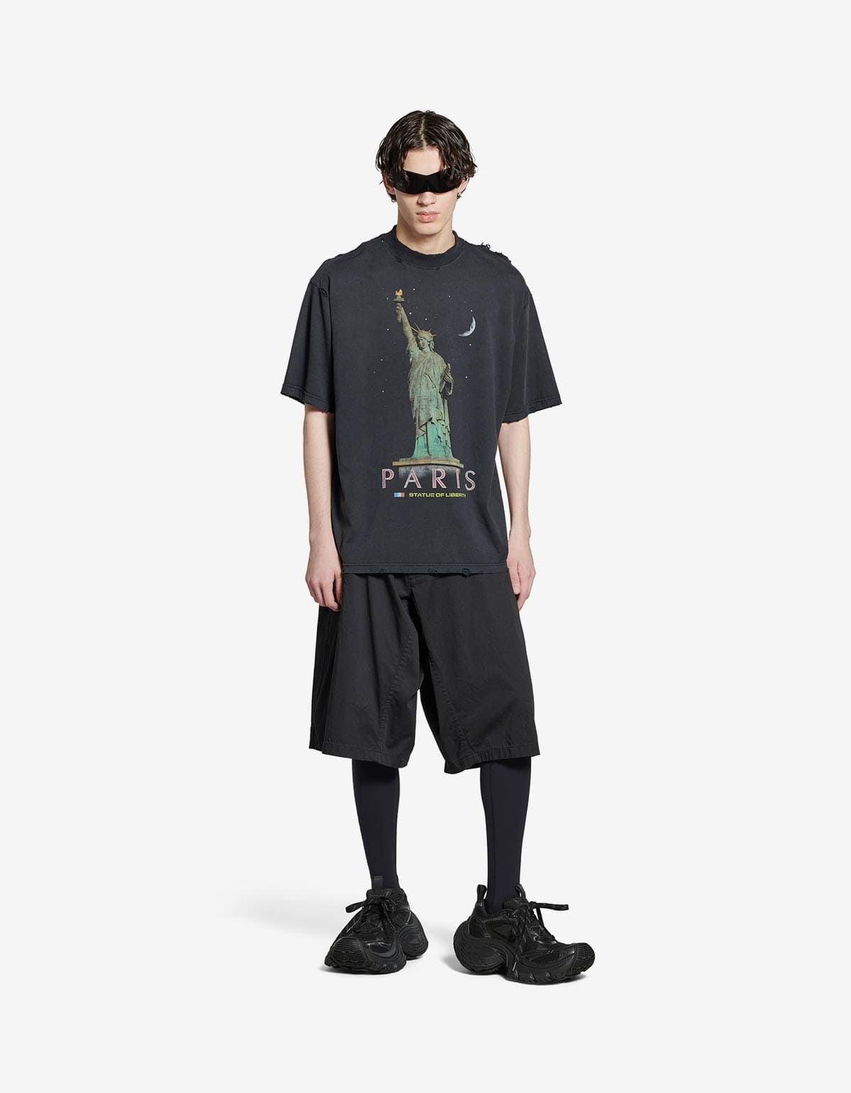 Balenciaga Black Paris Liberty Medium Fit T-Shirt