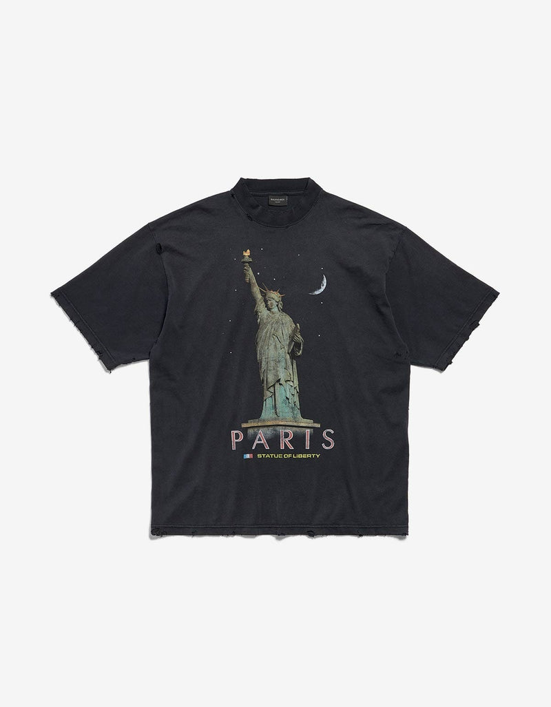 Balenciaga Black Paris Liberty Medium Fit T-Shirt