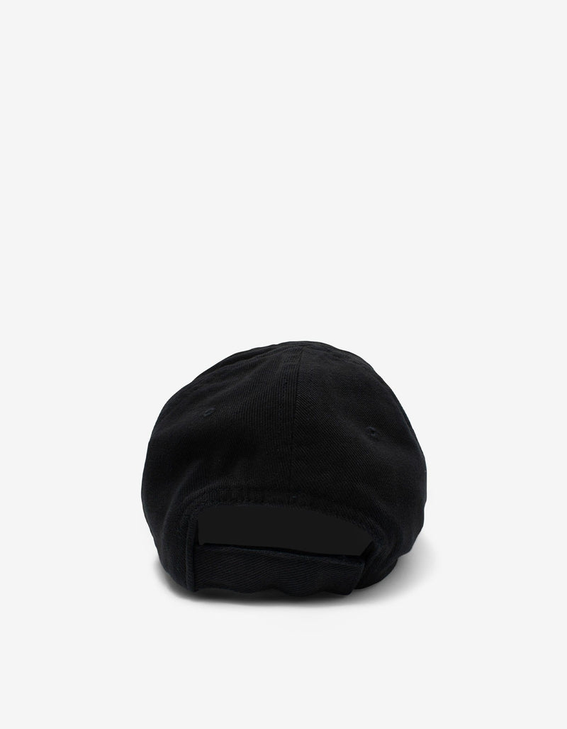 Balenciaga Black Political Logo Embroidery Cap