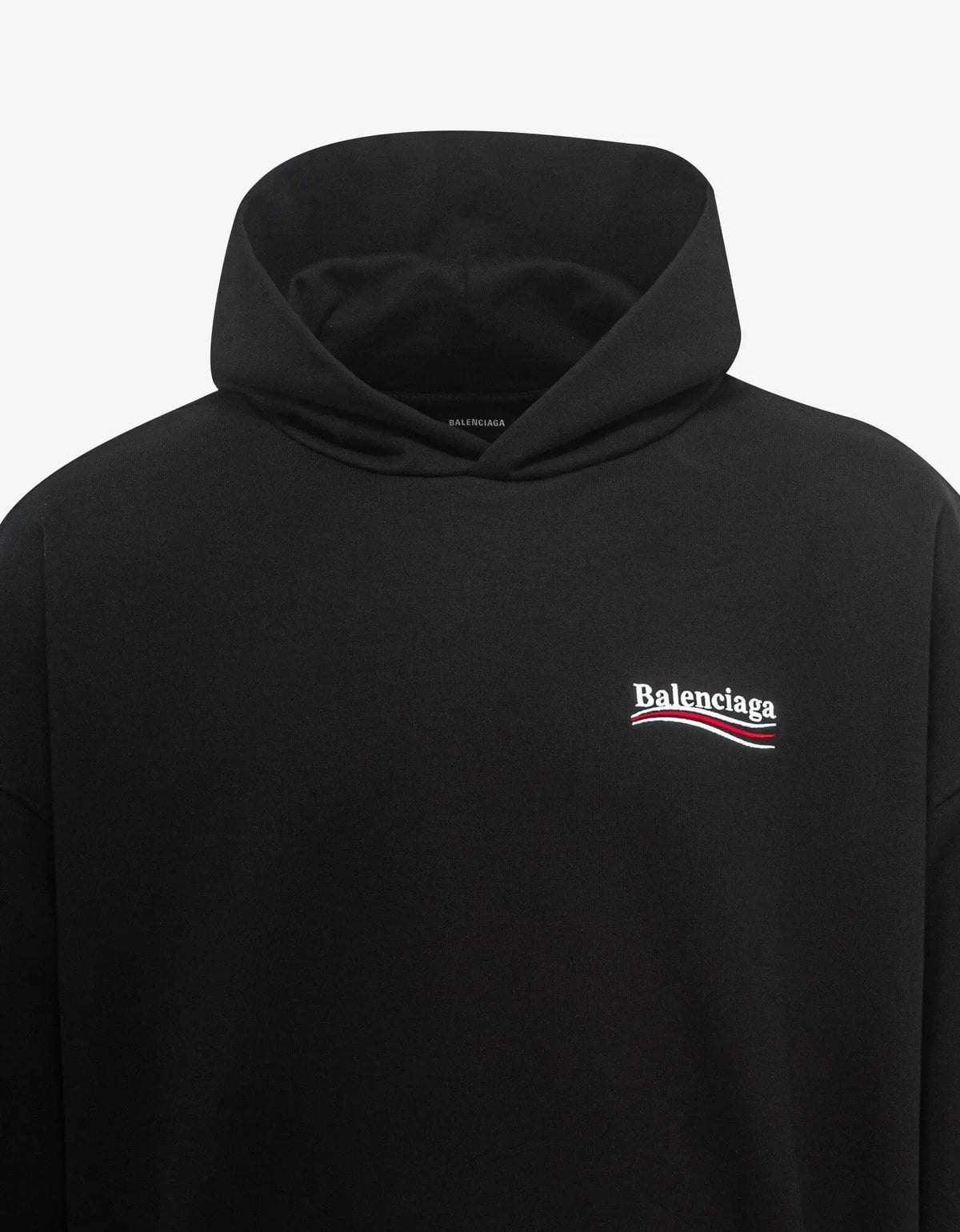 Balenciaga Black Political Logo Large Fit Hoodie