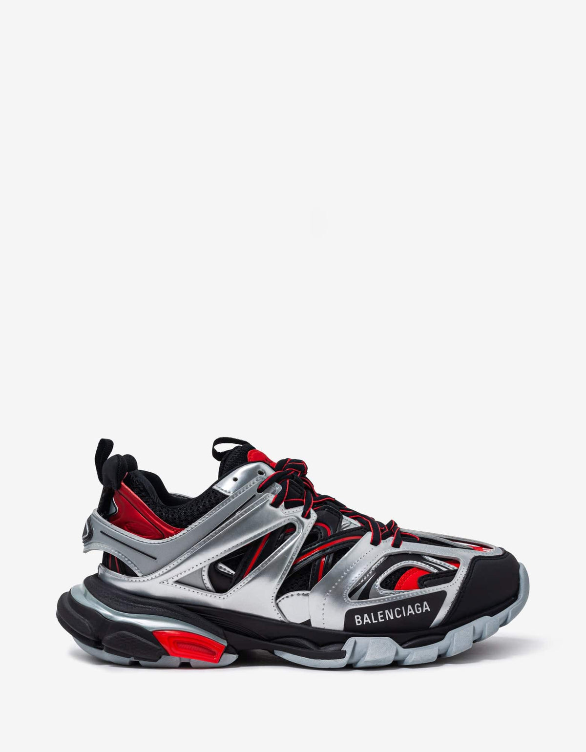 Balenciaga Black & Red Track Trainers