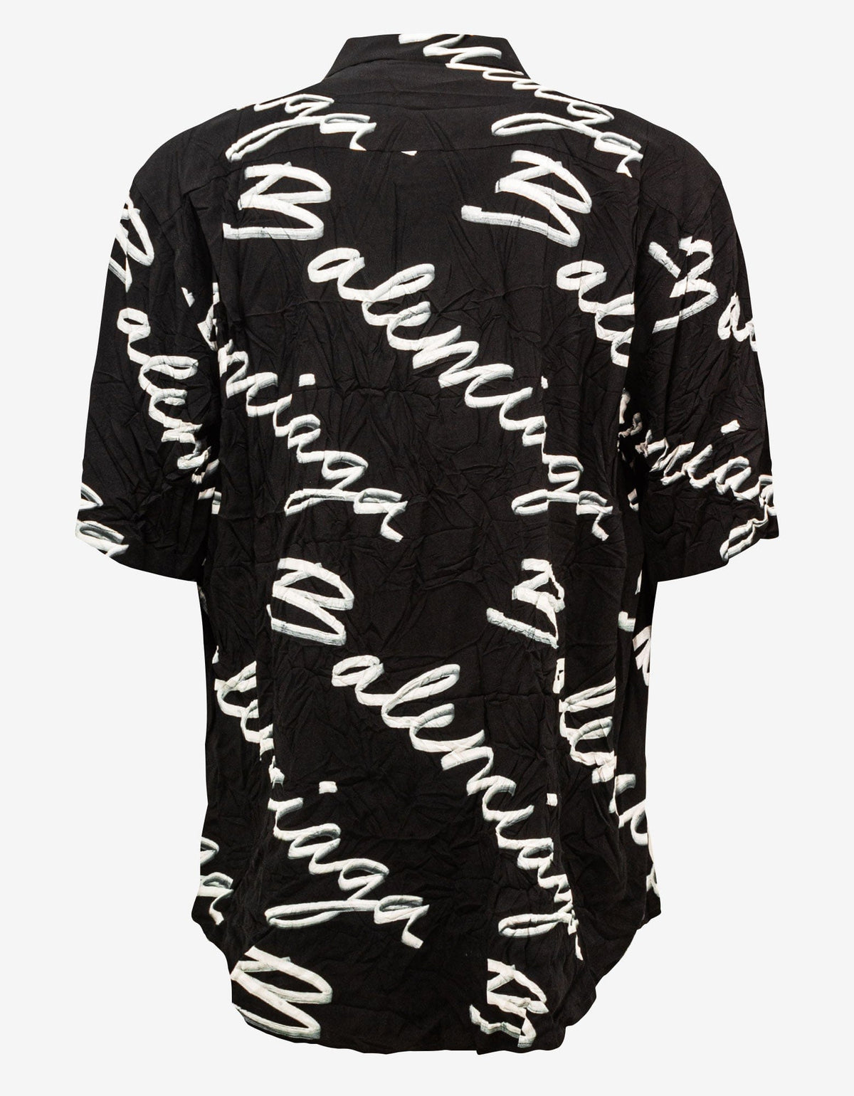 Balenciaga Black Scribble Logo Minimal Shirt