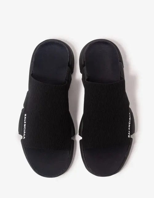 Balenciaga Black Speed 2.0 Slide Sandals