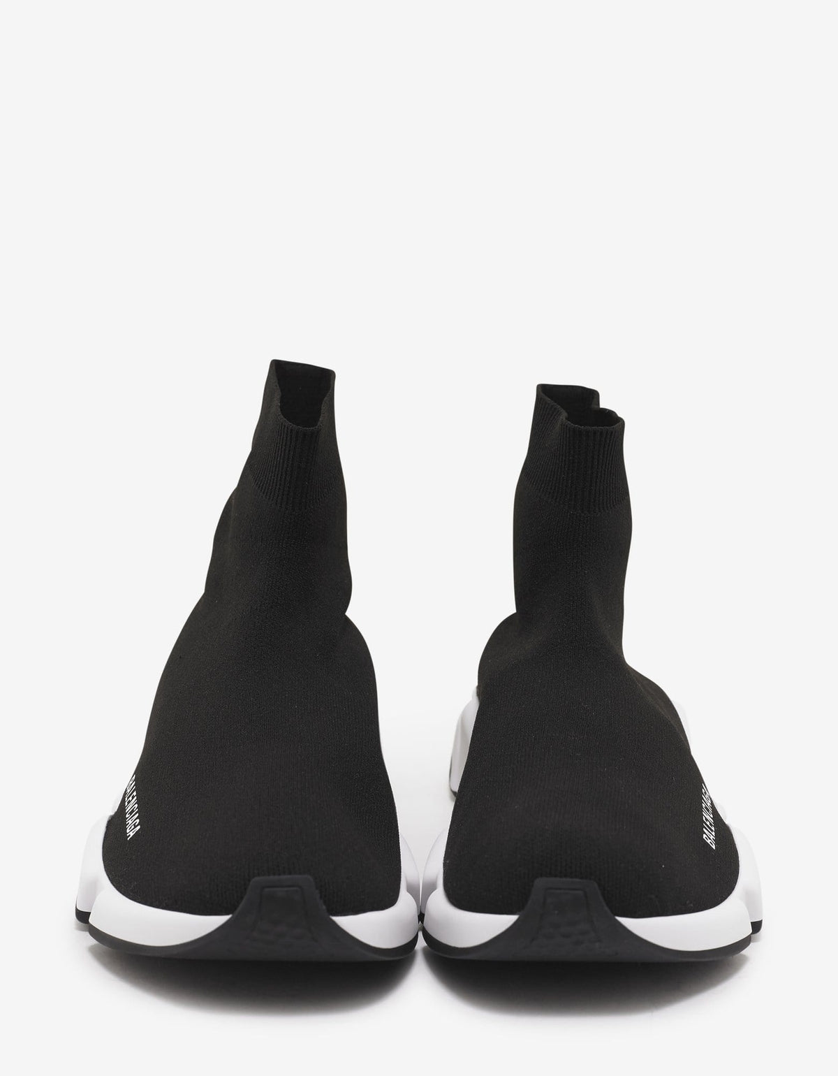 Balenciaga Black Speed Trainers with White & Black Sole