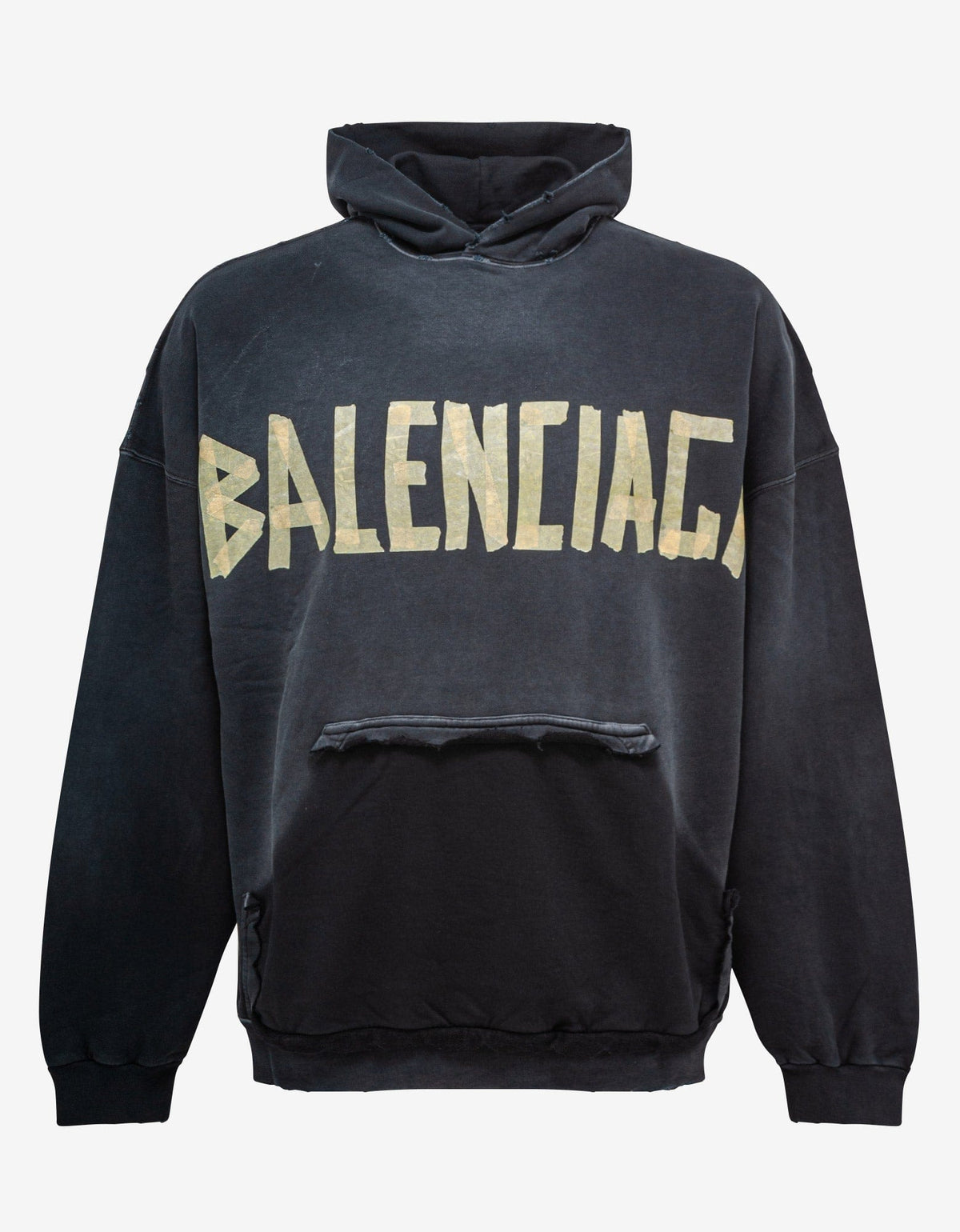 Balenciaga Black Tape Type Oversized Hoodie