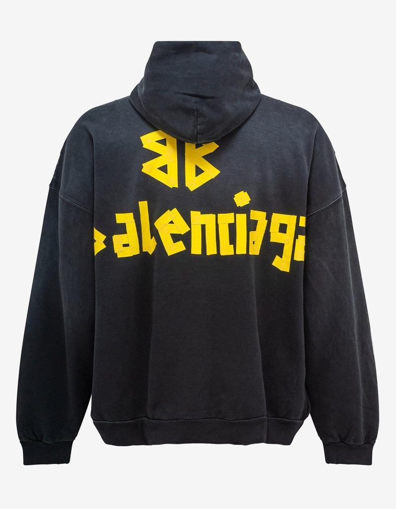 Balenciaga Black Tape Type Oversized Hoodie