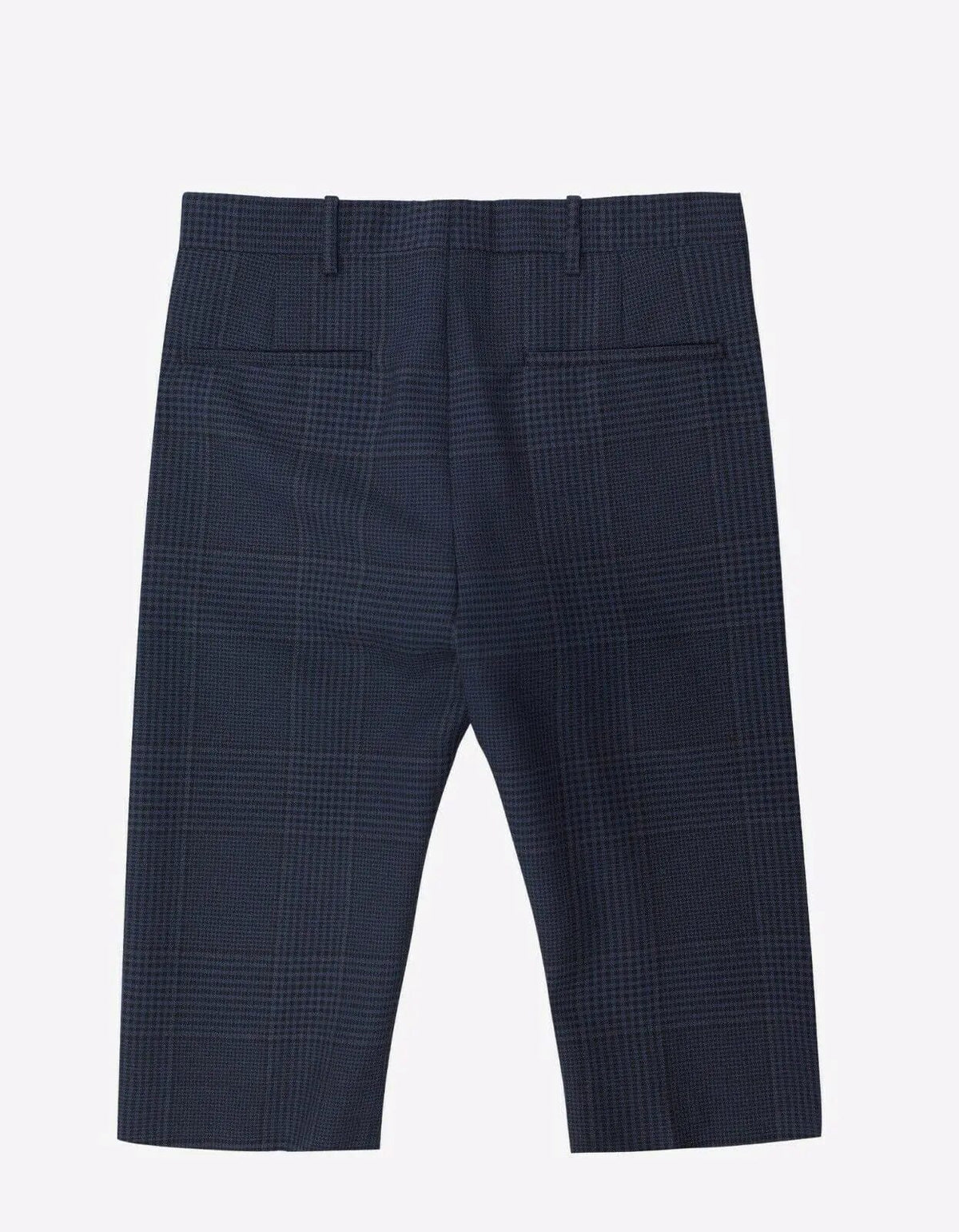 Balenciaga Blue Check Slim Fit Long Shorts -