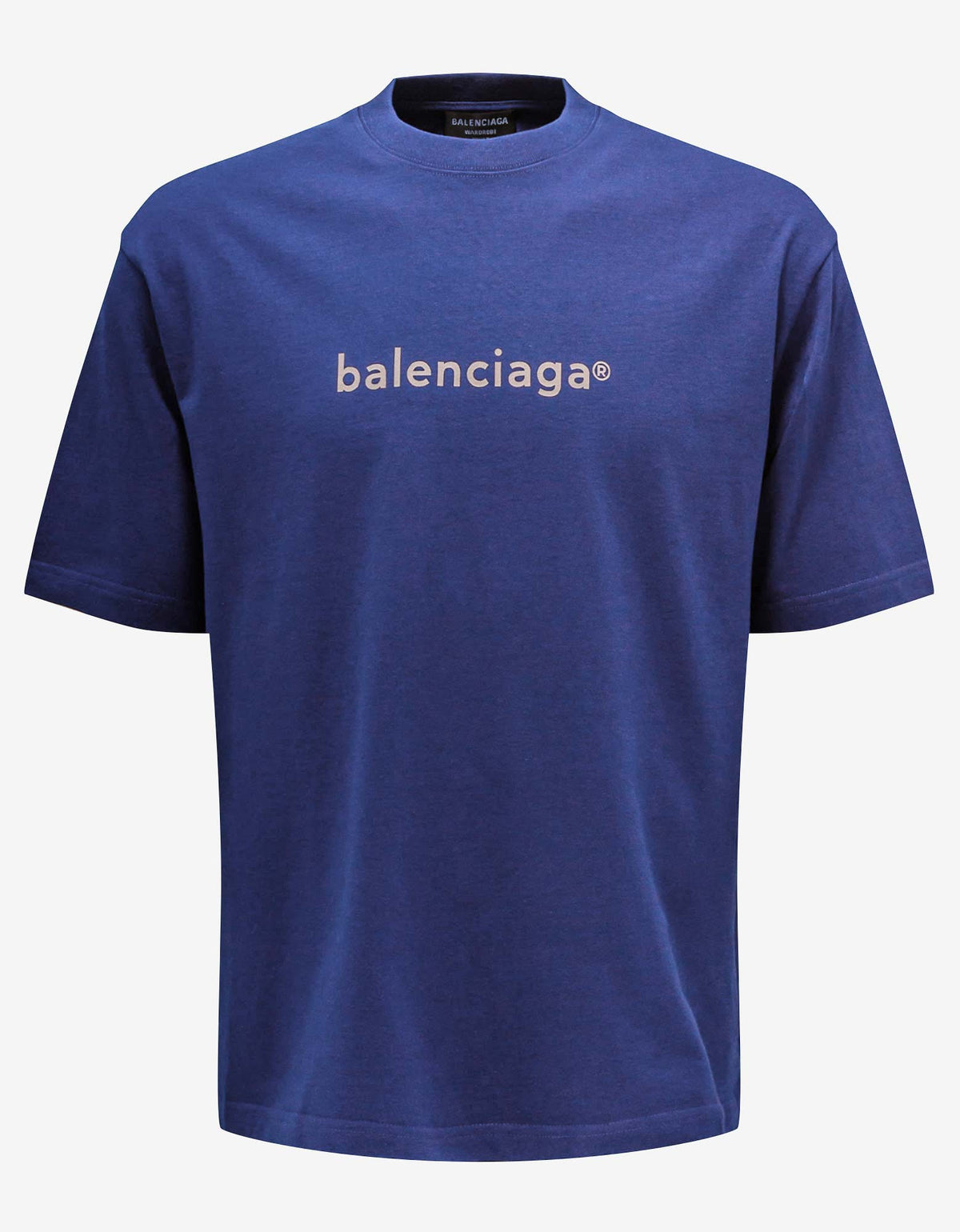 Balenciaga Blue Copyright Logo Print Medium Fit T-Shirt