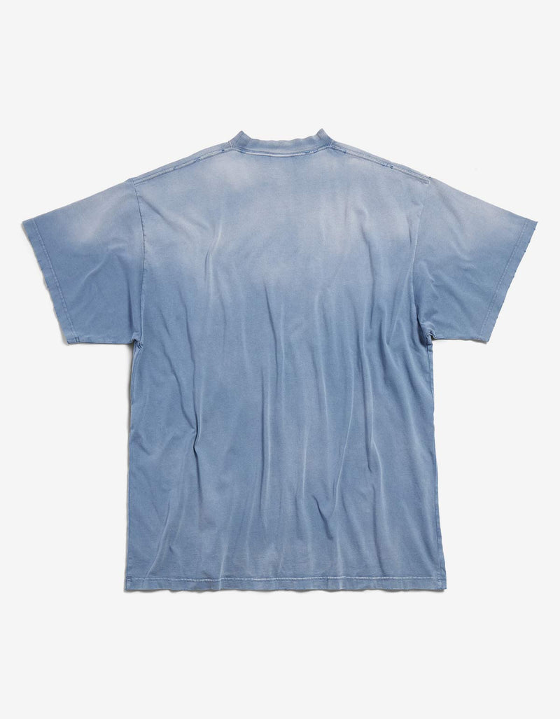 Balenciaga Blue Paris Moon Oversized T-Shirt