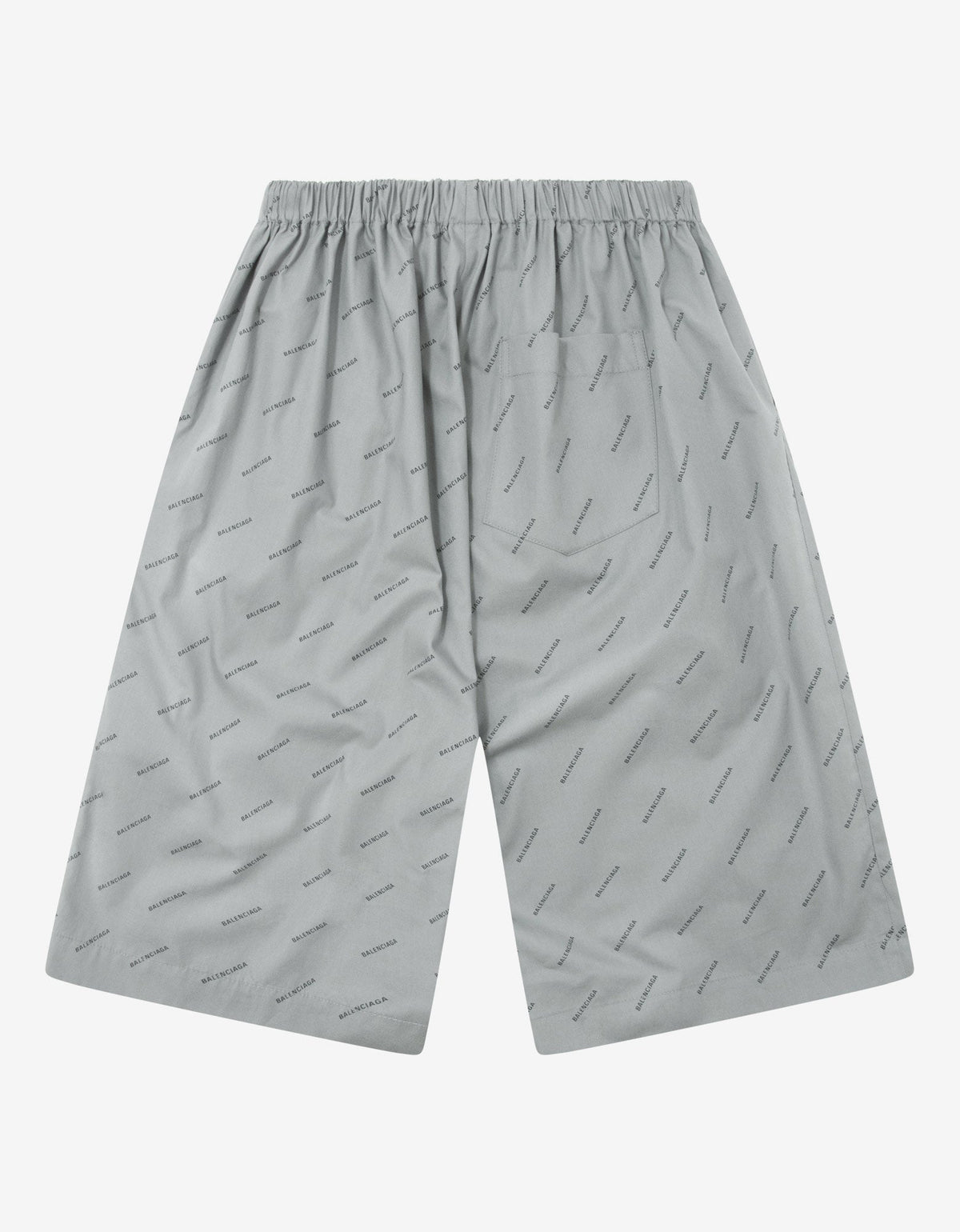 Balenciaga Grey All-Over Logo Shorts