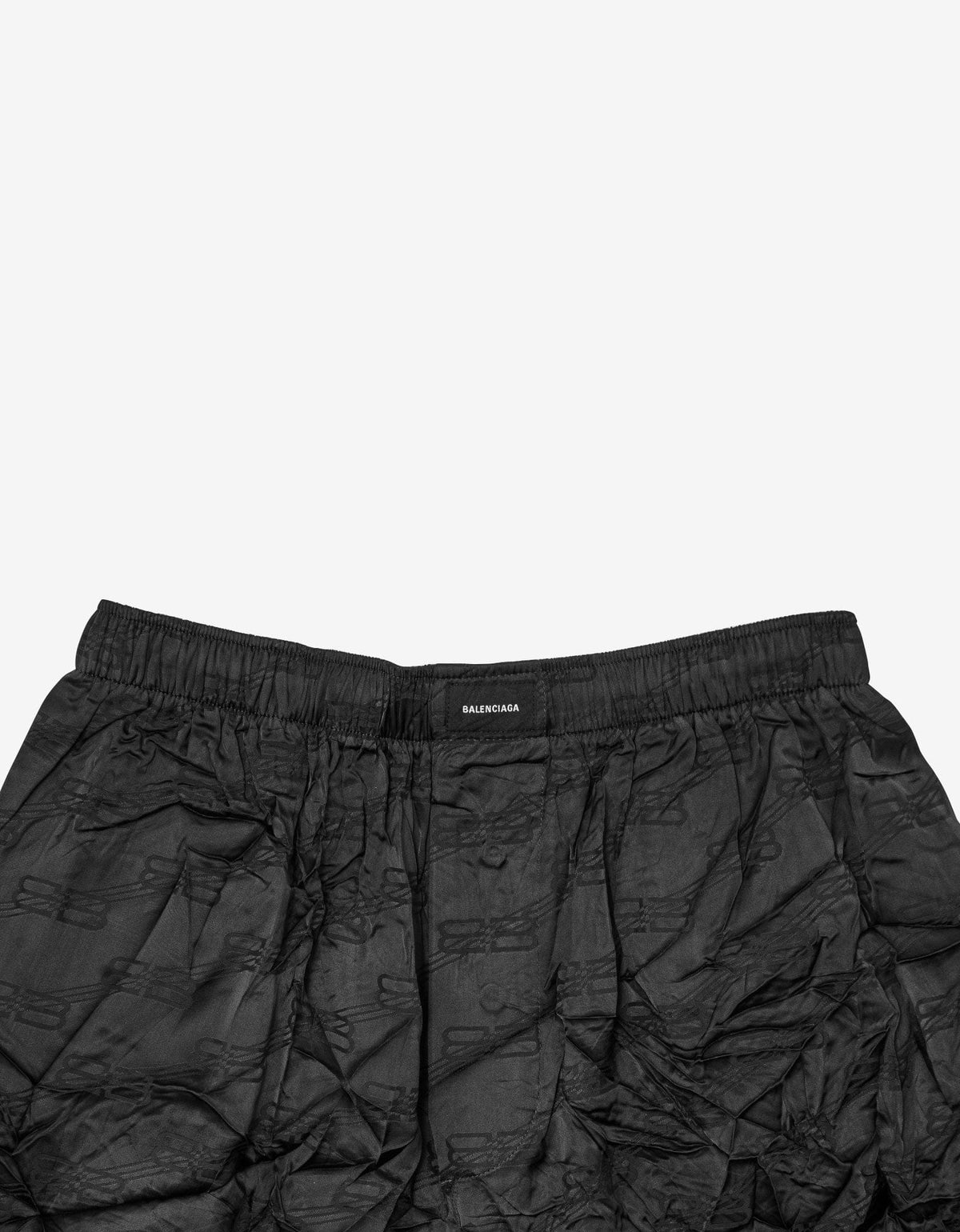 Balenciaga Grey BB Monogram Pyjama Shorts