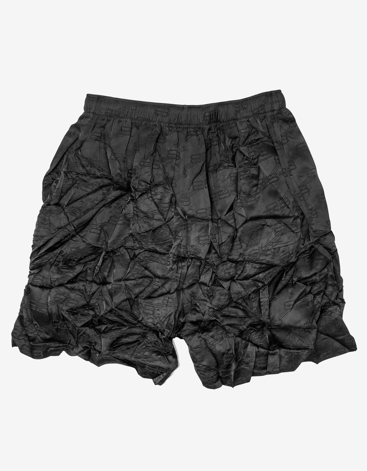 Balenciaga Grey BB Monogram Pyjama Shorts