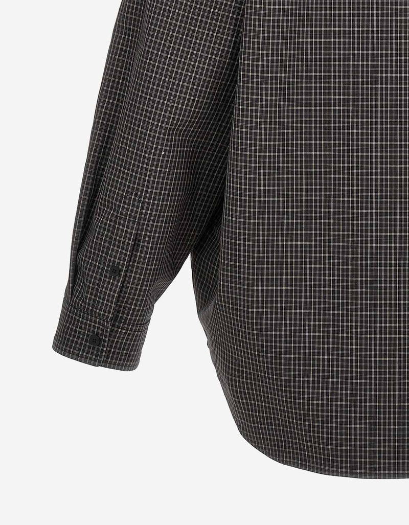 Balenciaga Grey Check Outerwear Shirt