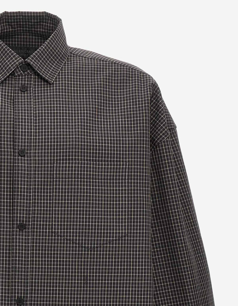 Balenciaga Grey Check Outerwear Shirt