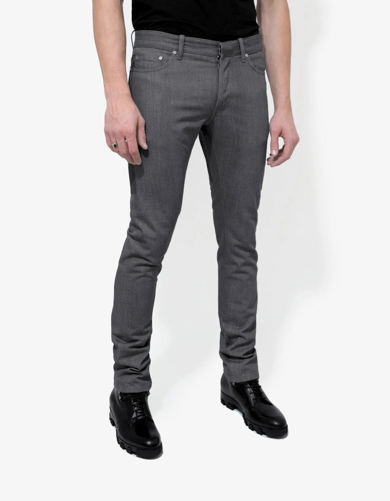 Balenciaga Grey Coated Panel Denim Jeans