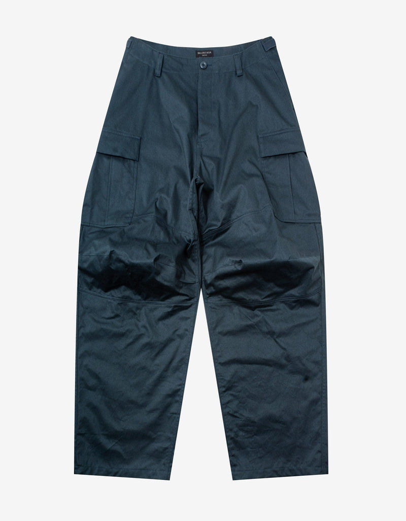 Balenciaga Grey Kick Cargo Trousers