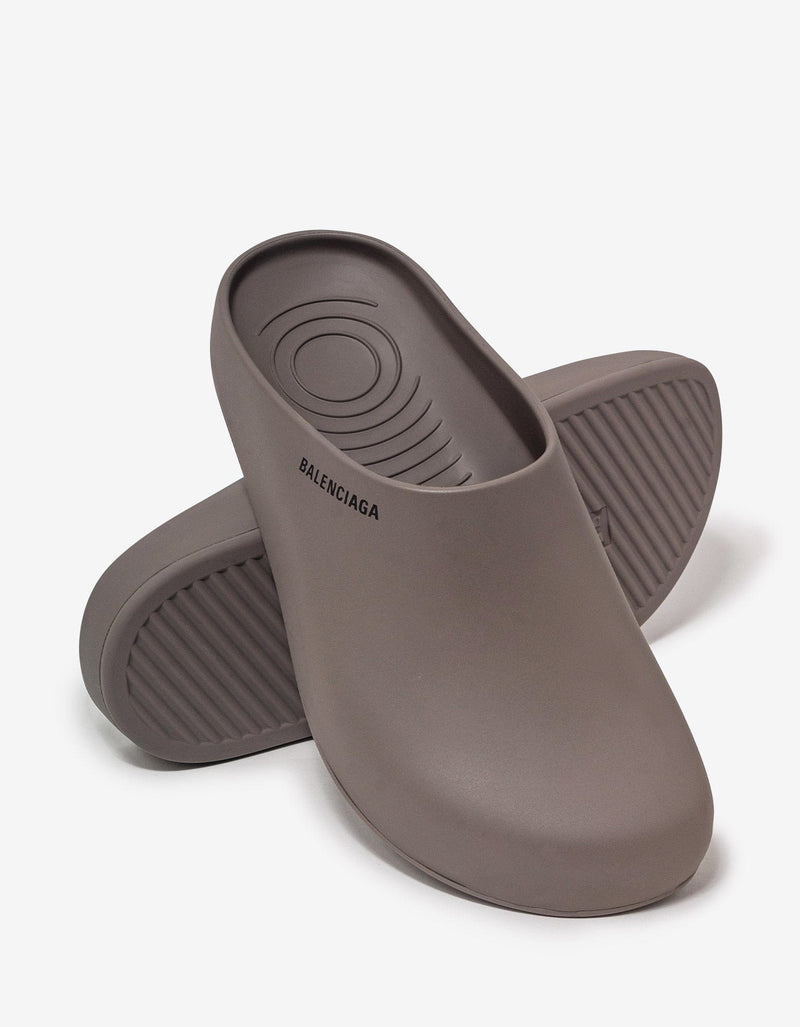 Balenciaga Medium Grey Mule Slide Sandals