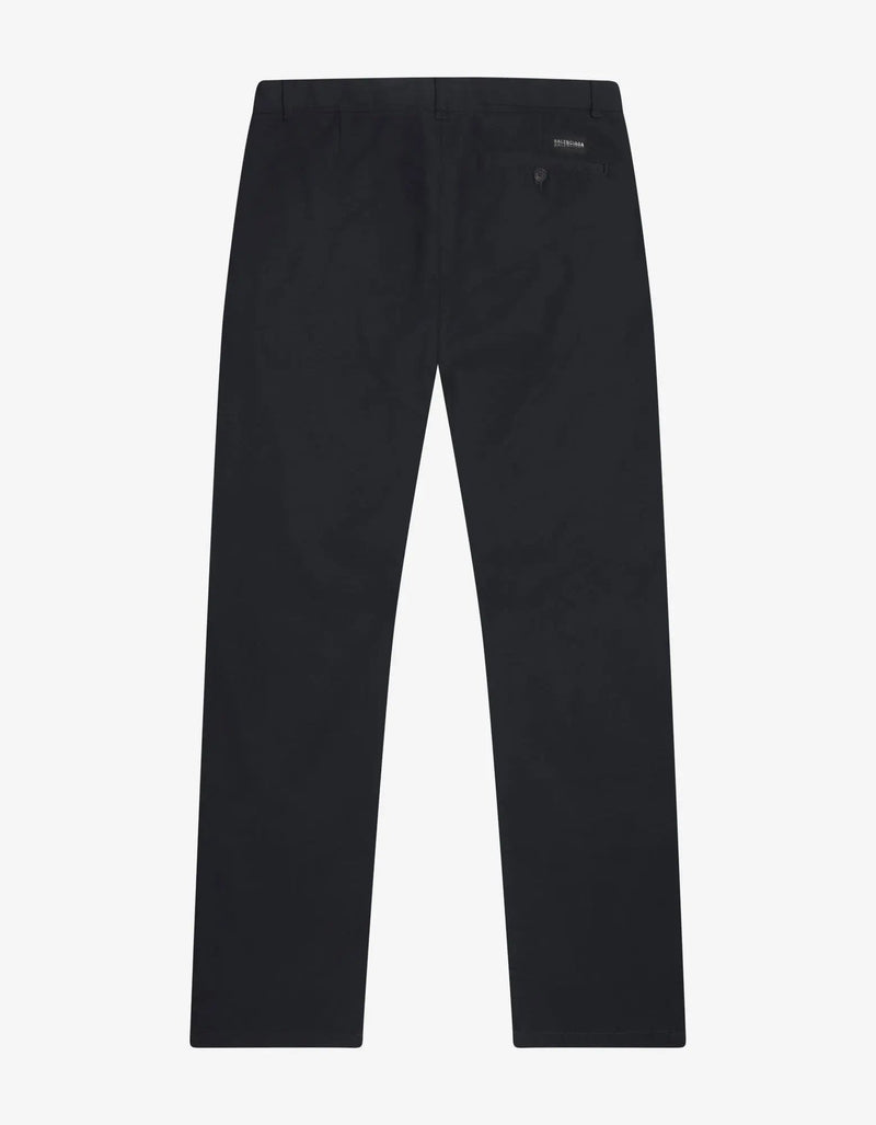 Balenciaga Navy Blue Wide Leg Chino Trousers