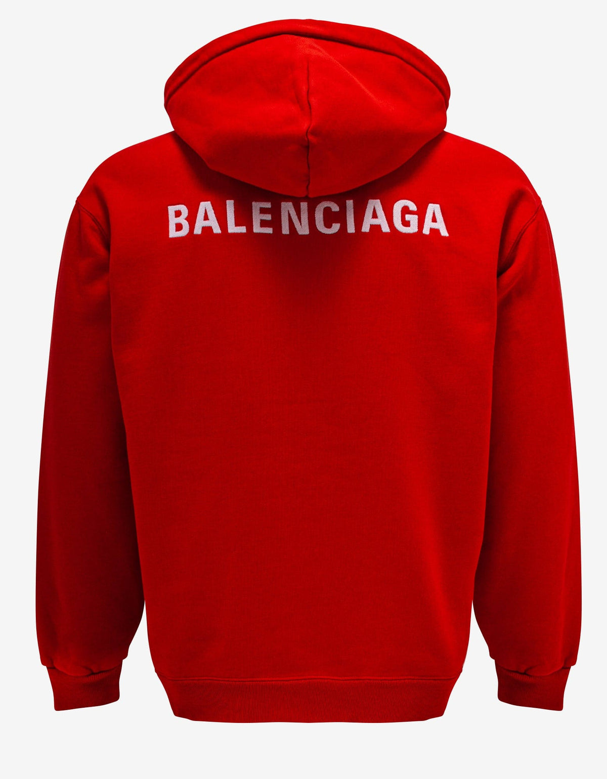 Balenciaga Red Logo Regular Fit Hoodie