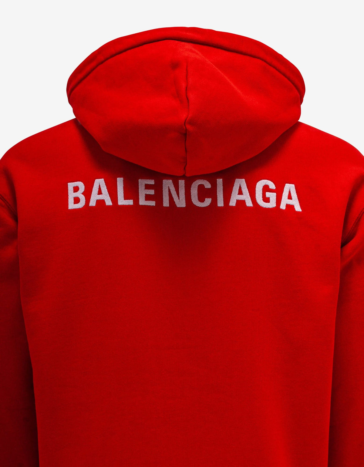 Balenciaga Red Logo Regular Fit Hoodie