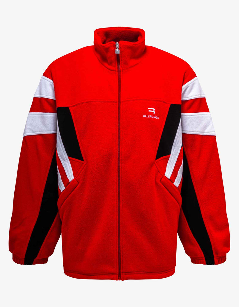 Balenciaga Red Sporty B Cosy Tracksuit Jacket