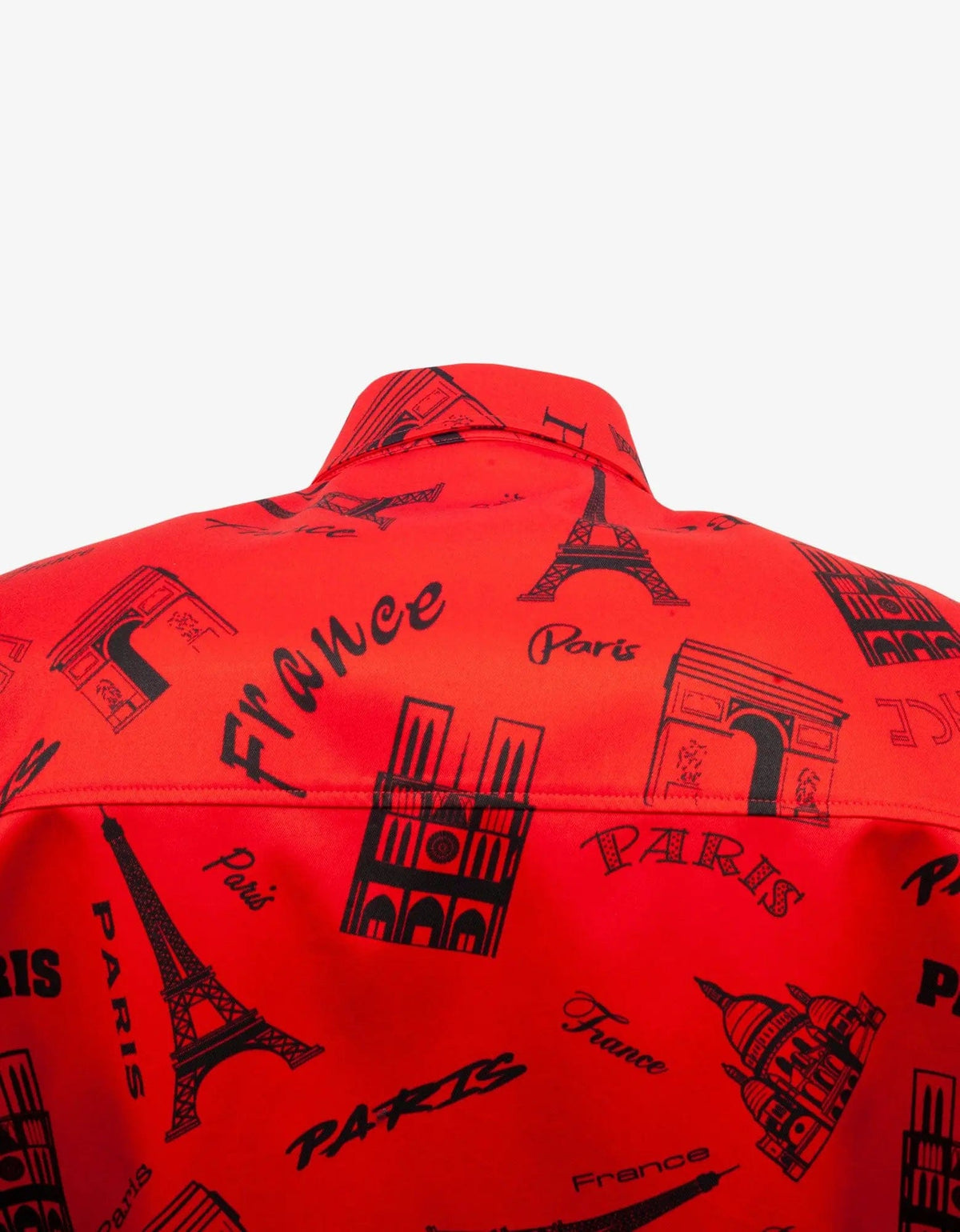 Balenciaga Red Tourist Print Square Back Shirt