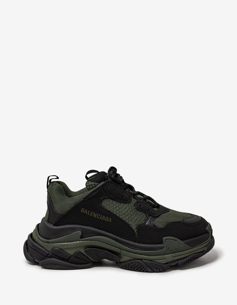 Balenciaga Triple S Dark Green & Black Trainers