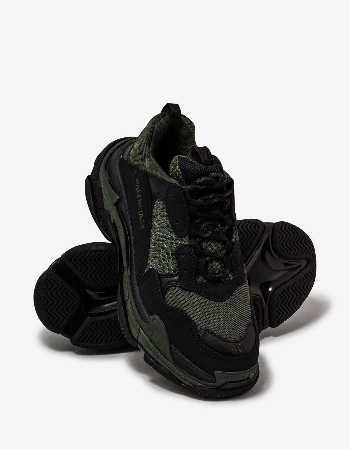 Balenciaga Triple S Dark Green & Black Trainers