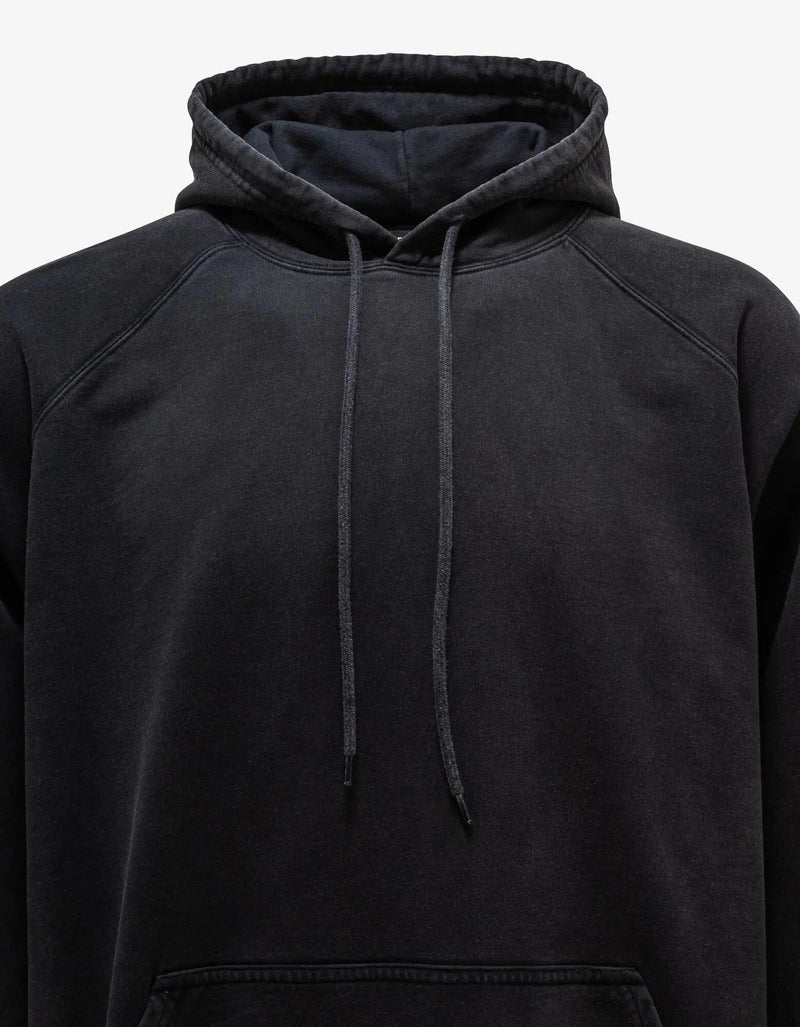 Balenciaga Wash Black Logo Embroidery Oversized Hoodie