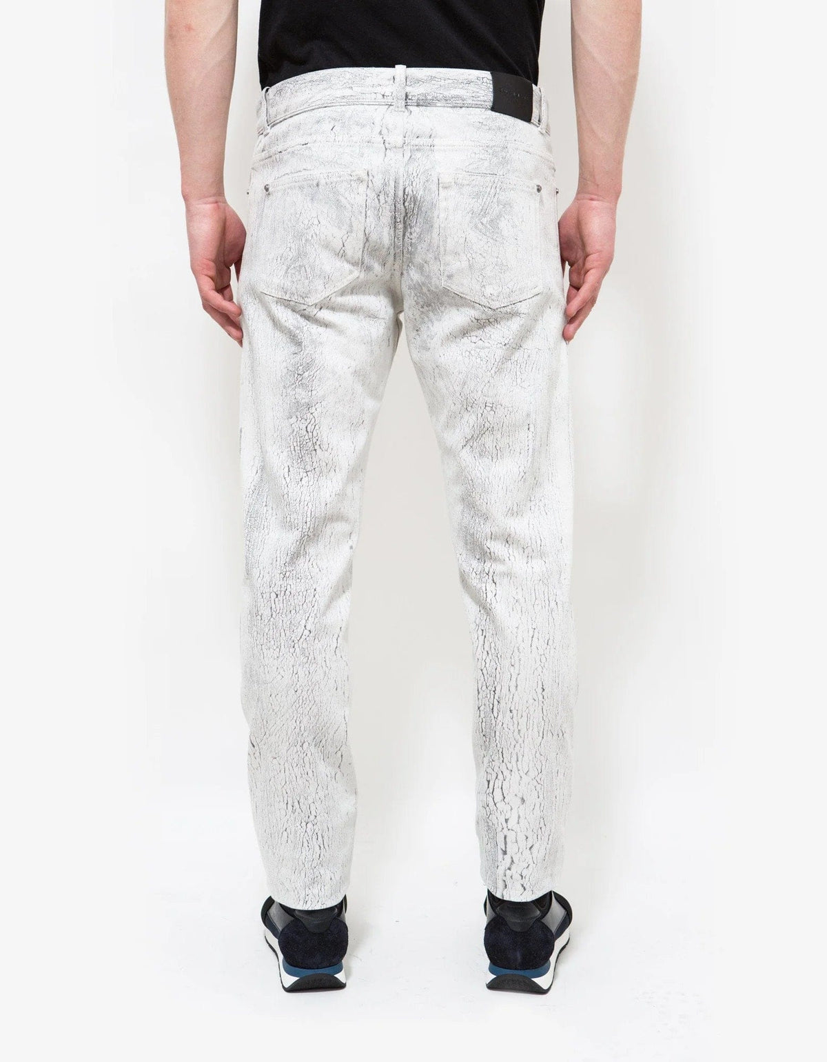 Balenciaga White Distressed Print Jeans