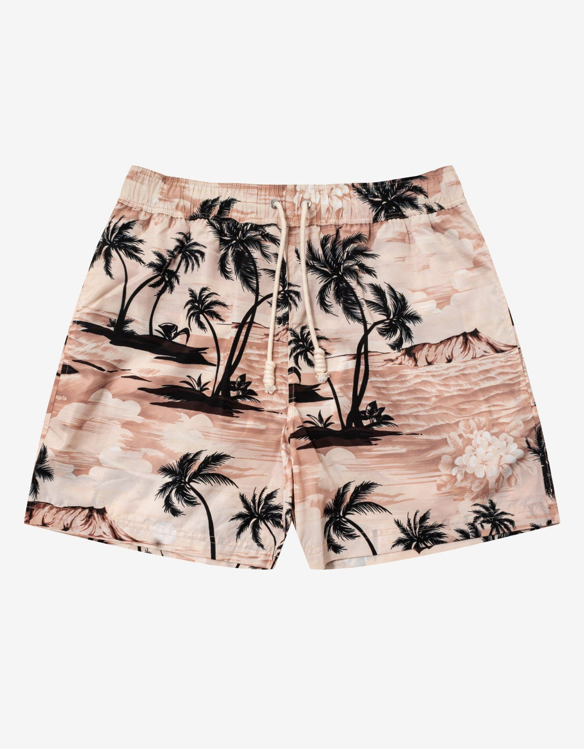 Beige Hawaiian Dream Swim Shorts