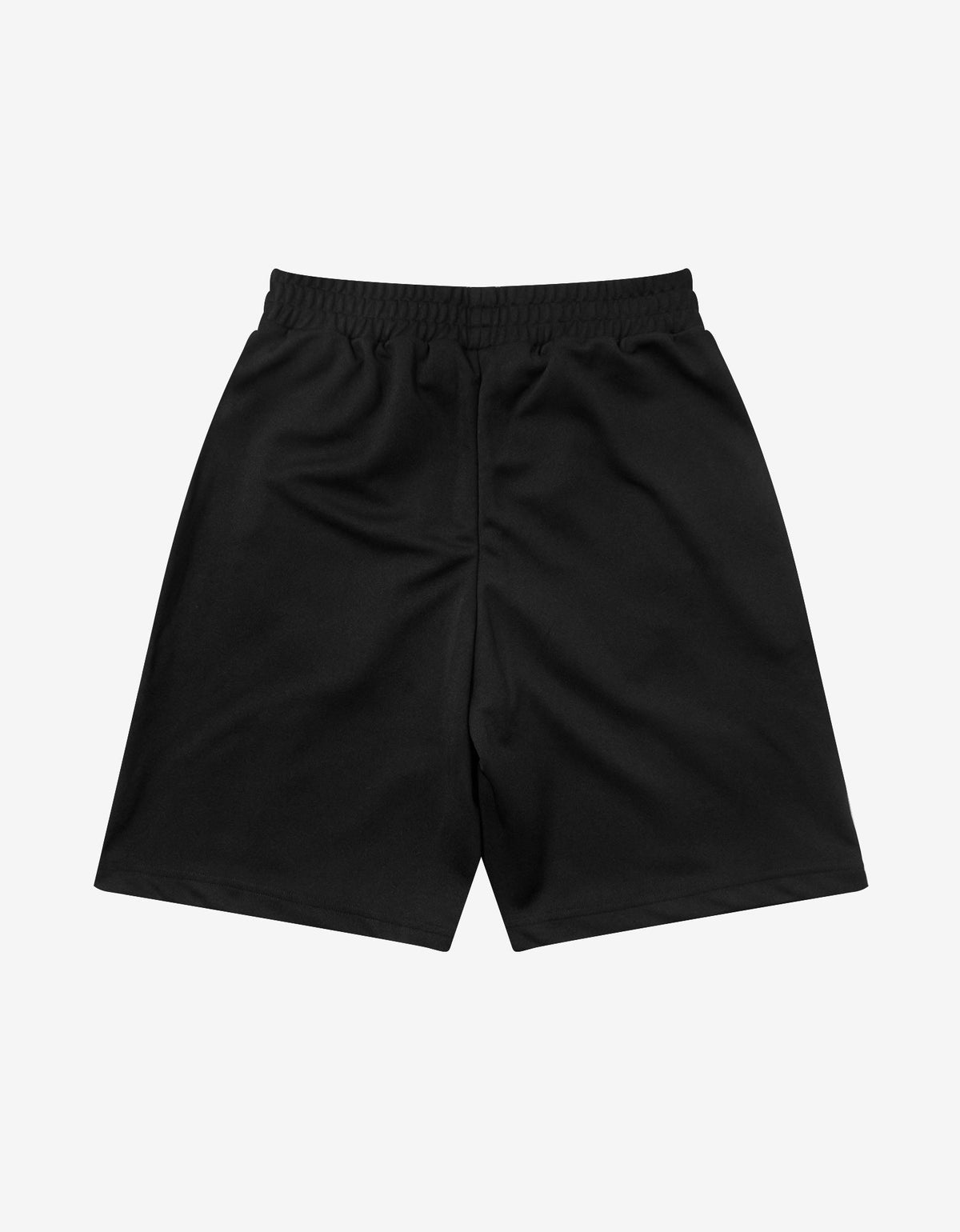 Black Track Shorts With Stripes