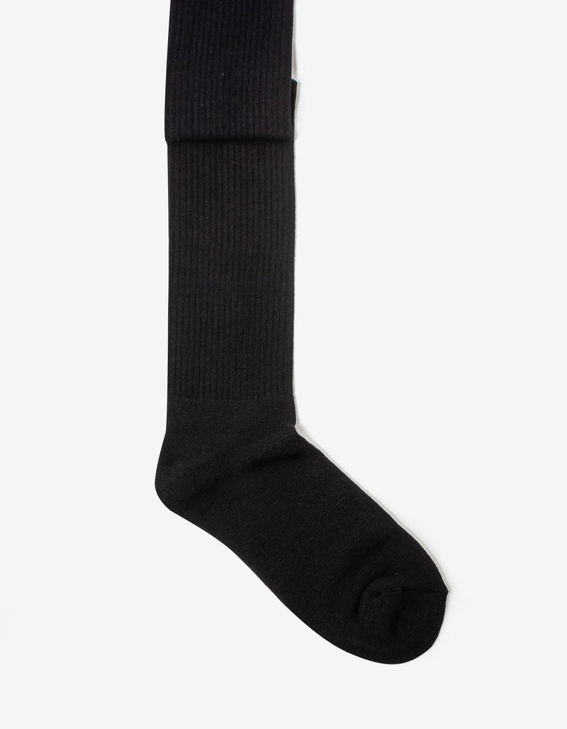 Black Vertical Logo Socks