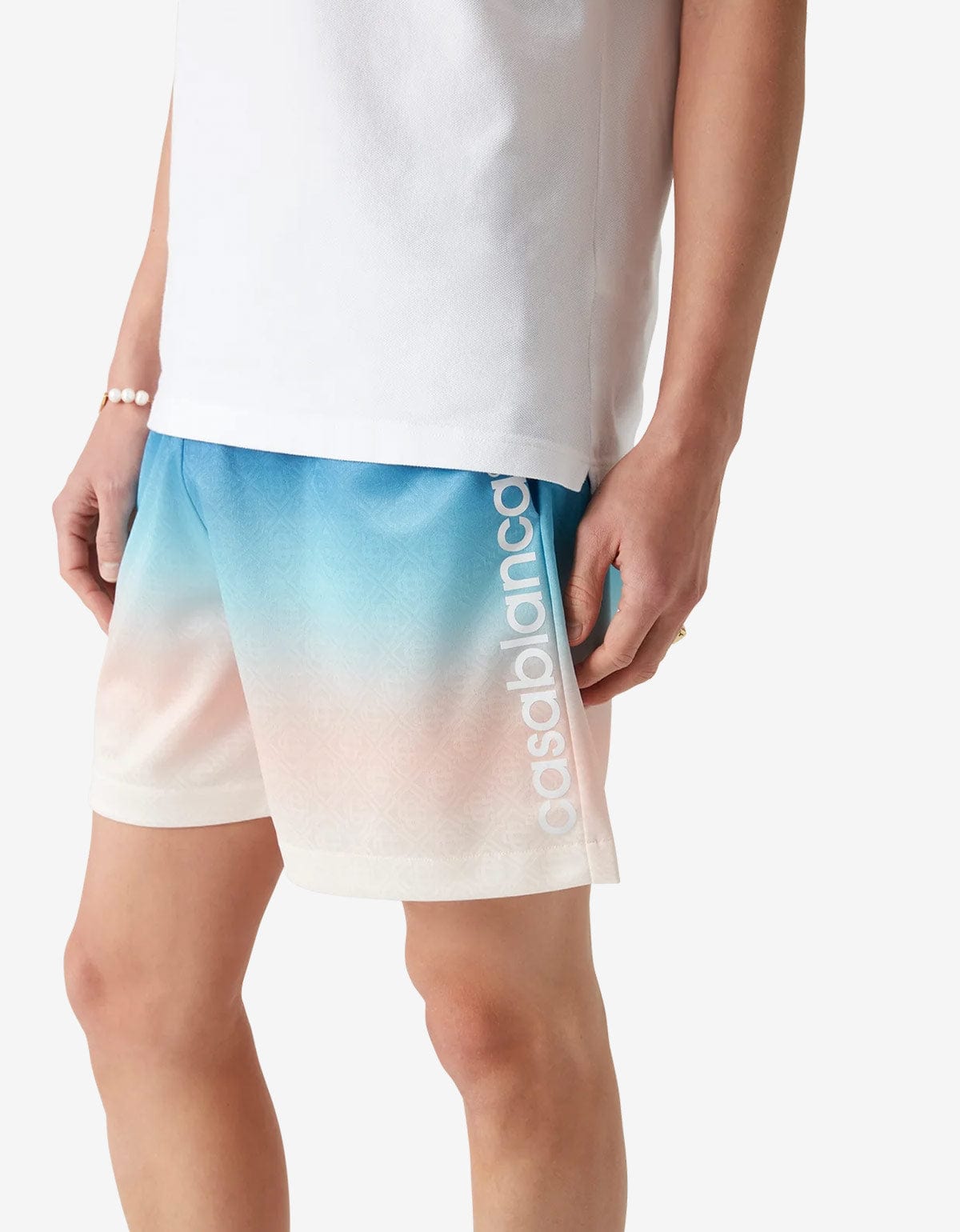 Casablanca Blue Gradient Football Shorts