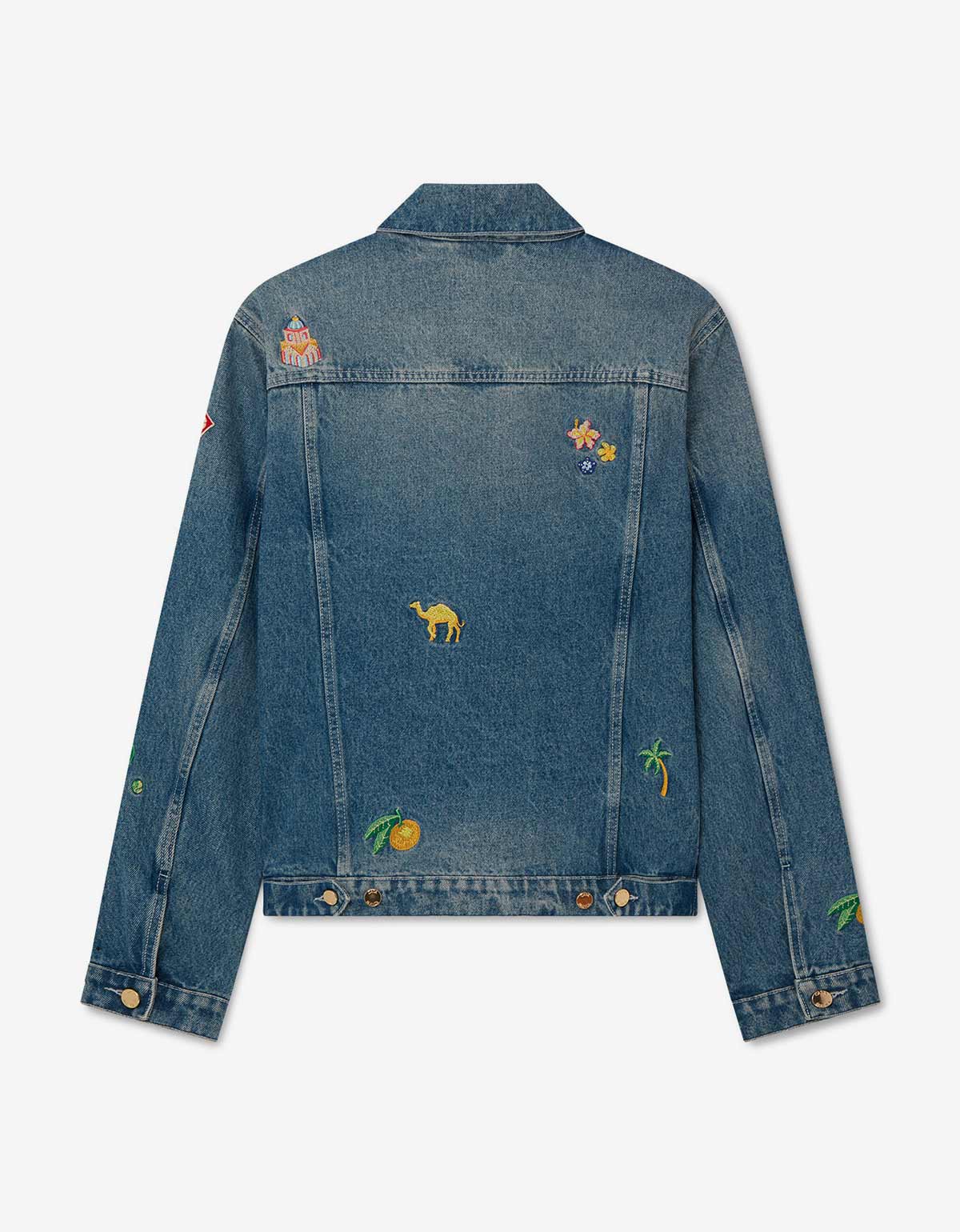 Casablanca Blue Motif Denim Jacket