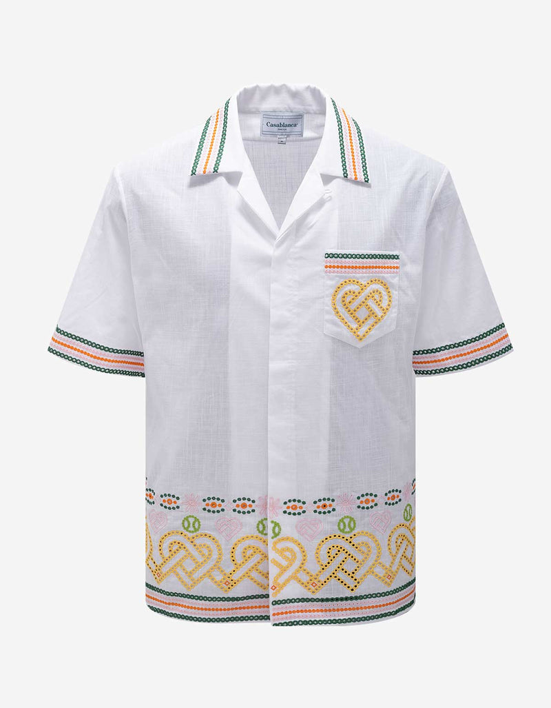 Casablanca Casablanca White Broderie Anglaise Gradient Hearts Shirt
