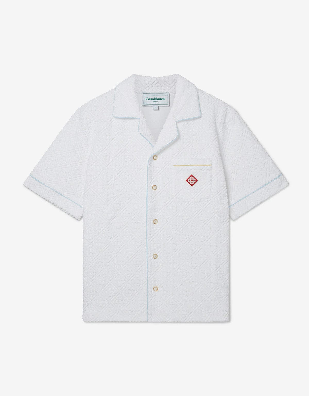 Casablanca Casablanca White Monogram Towelling Shirt