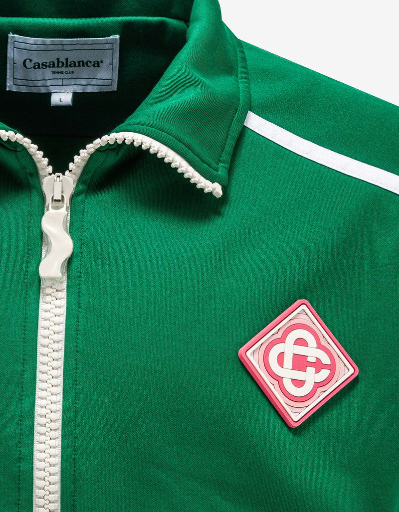 Casablanca Green Interlock Mesh Track Jacket