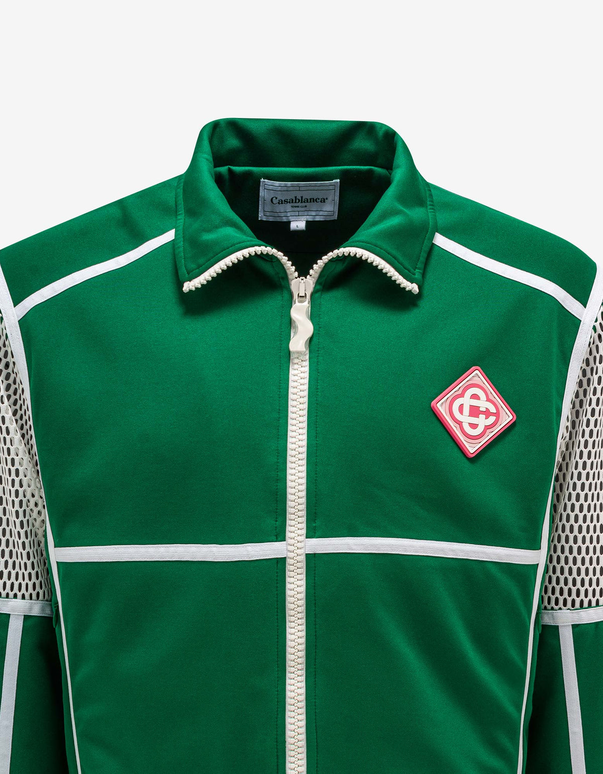 Casablanca Green Interlock Mesh Track Jacket