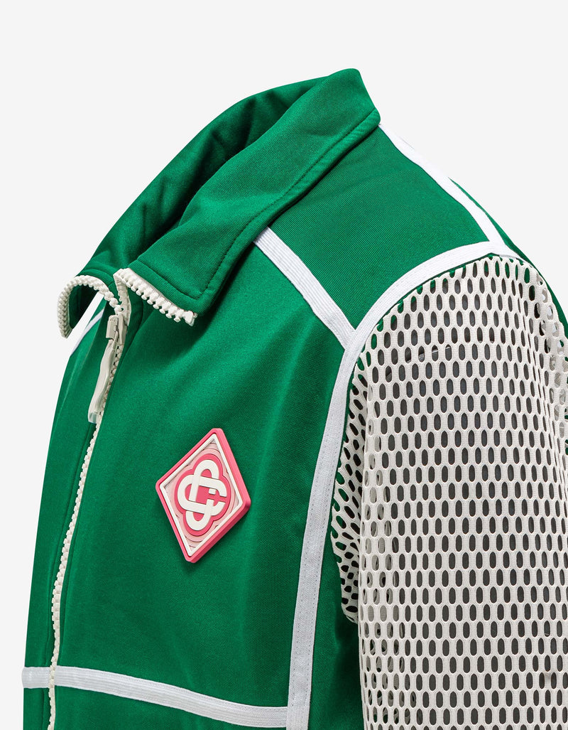 Casablanca Green Interlock Mesh Track Jacket