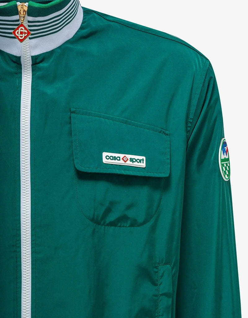 Casablanca Green Taffeta Track Jacket