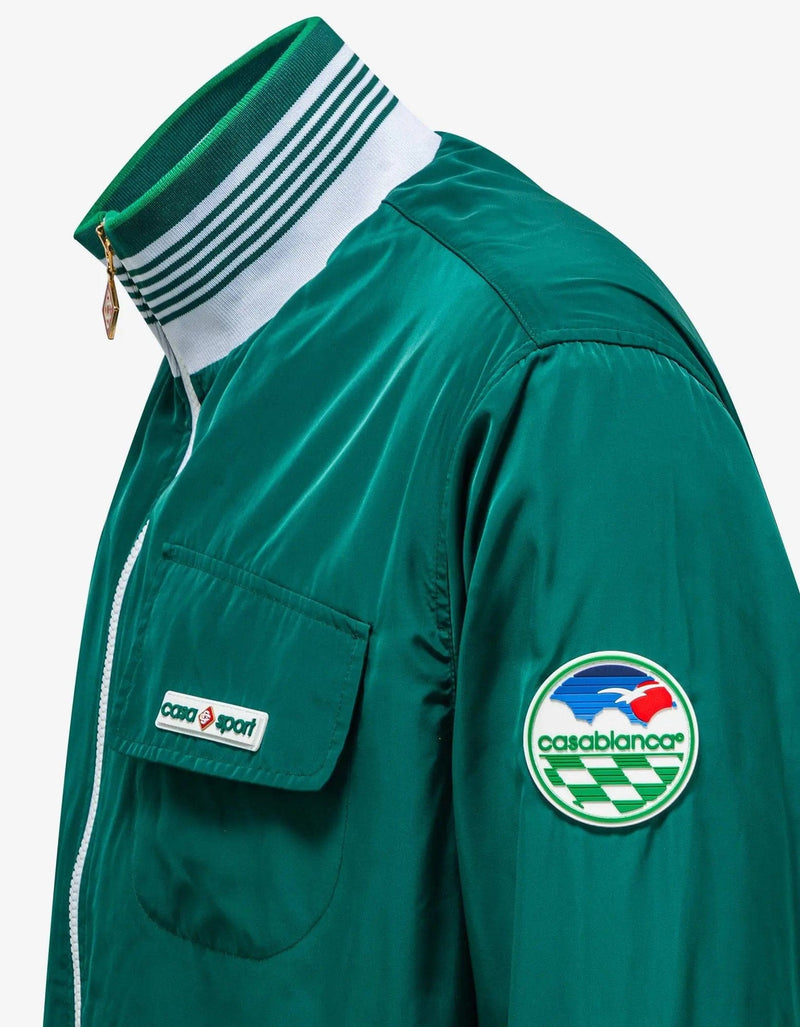 Casablanca Green Taffeta Track Jacket