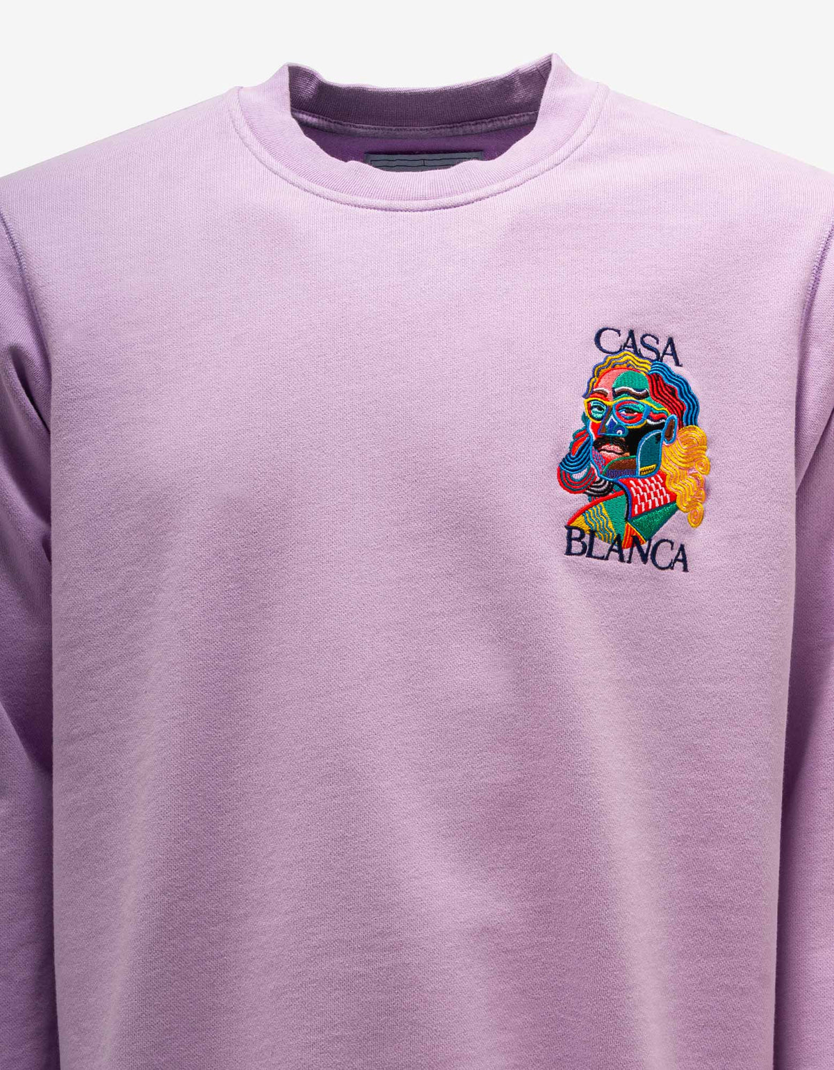 Casablanca Lilac Loopback Masao San Embroidered Sweatshirt