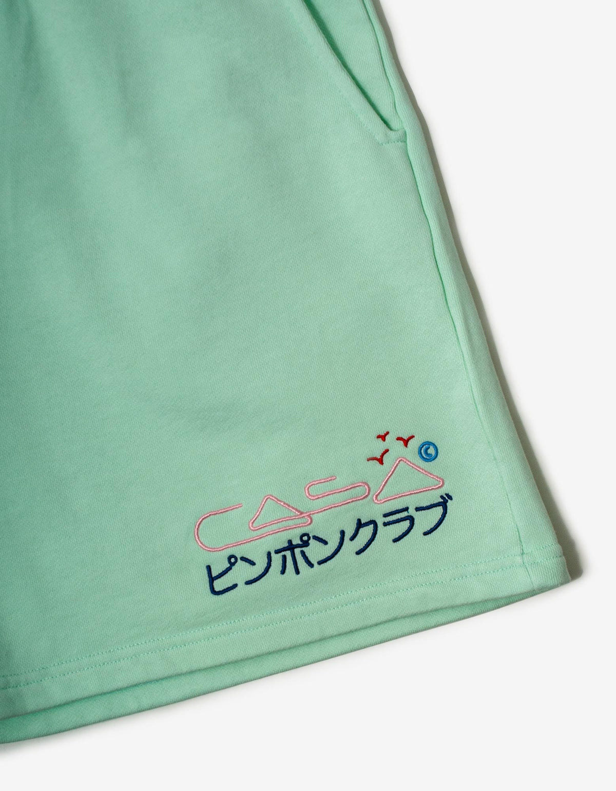 Casablanca Mint Green Casa Embroidery Sweat Shorts