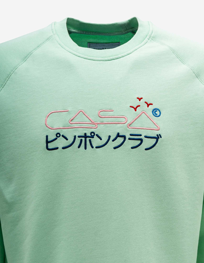 Casablanca Mint Green Casa Embroidery Sweatshirt