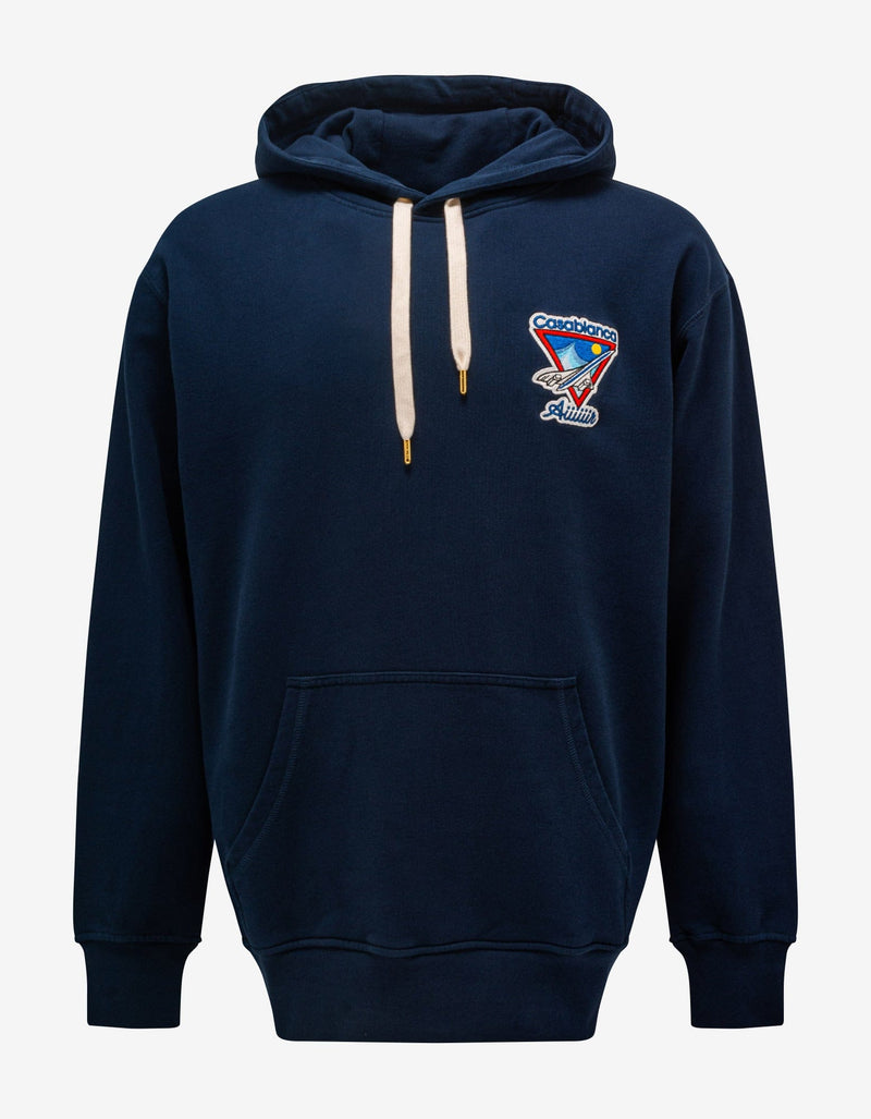 Casablanca Navy Blue 'Aiiiiir' Embroidery Hoodie