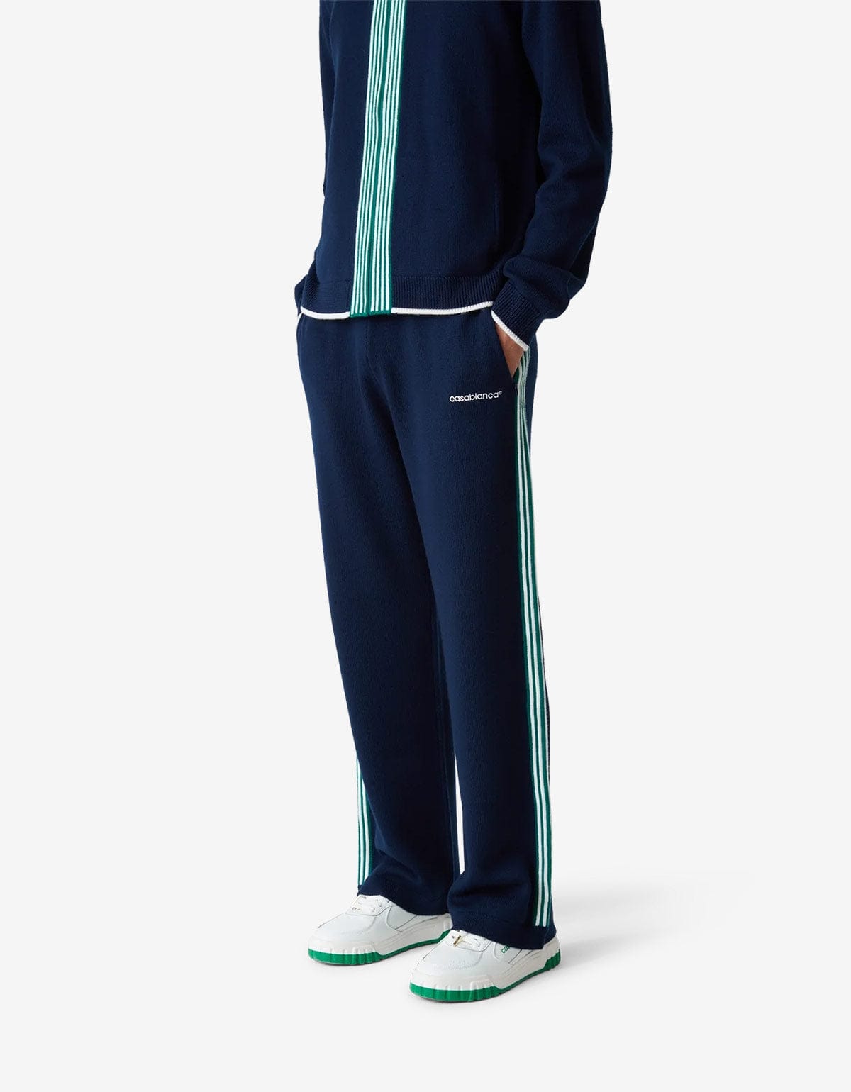 Casablanca Navy Blue Knit Tennis Trousers